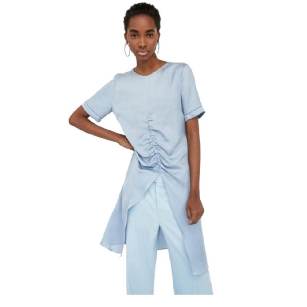 Zara powder blue tunic